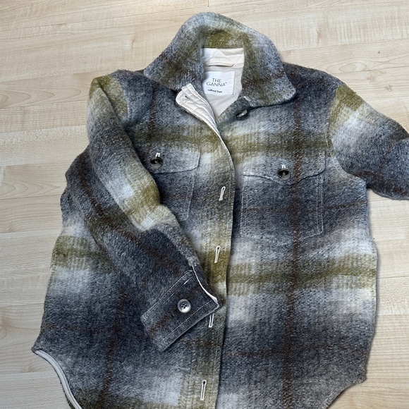 Wilfred Free The Ganna Green Gray Plaid Shacket 2XS - Picture 4 of 4